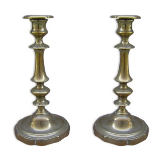 Pair of old candle holders