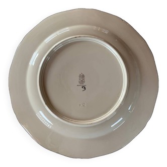 Round Rambouillet service dish in Gien earthenware