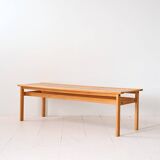 Scandinavian oak bench