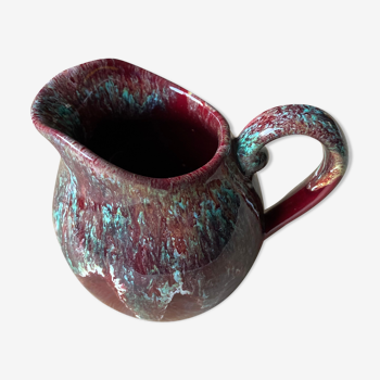 Enamel ceramic pitcher/ milk pot, lava decoration or sea foam