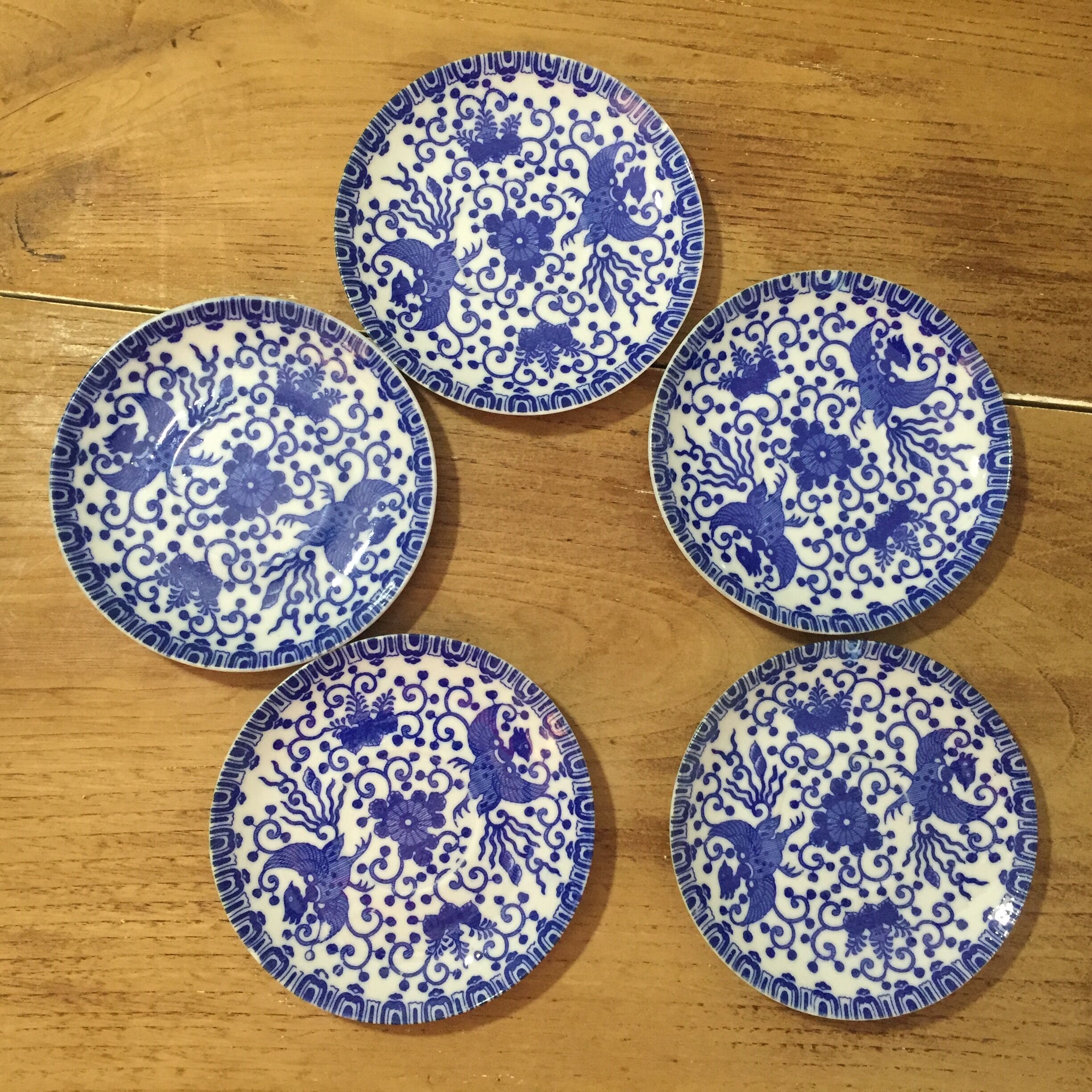11 Cobalt blue bread plates