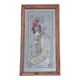 Alphonse Mucha painting mirror illustrated 1960