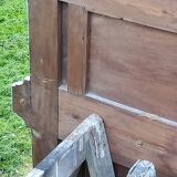 1900s coat rack patina gray mirror brass hooks