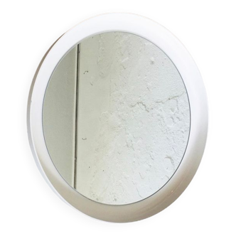 Miroir rond à cadre en plastique, années 1970