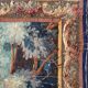 Aubusson tapestry late 19th century, landscape-greenery-castle, wool and silk