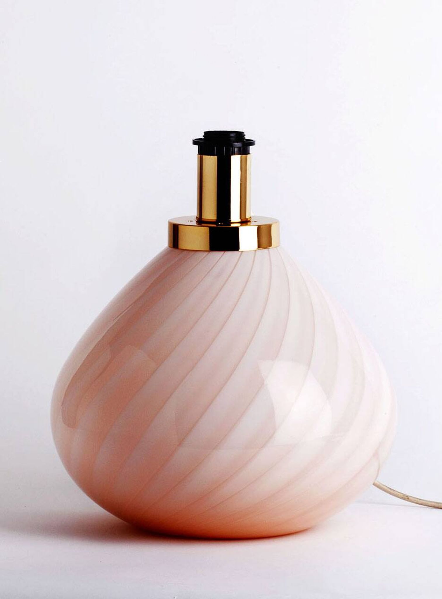 Grande lampe en verre de Murano rose