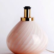 Grande lampe en verre de Murano rose