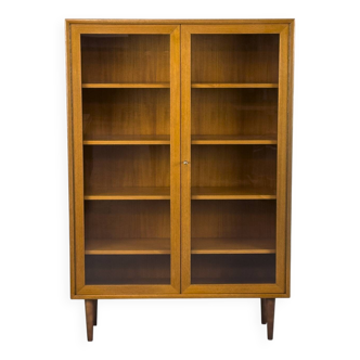 Meuble en teck avec portes vitrées de WK Möbel, années 1970