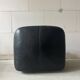 Italian black leather lounge chair