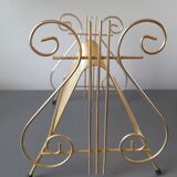 Vinyl door in gold metal