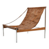 Grand Leather Lounge Chair 'Bequem' by Stig Poulsson c.1970