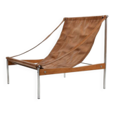 Grand Leather Lounge Chair 'Bequem' by Stig Poulsson c.1970