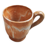 Mug artisanal en grès vernissé vintage