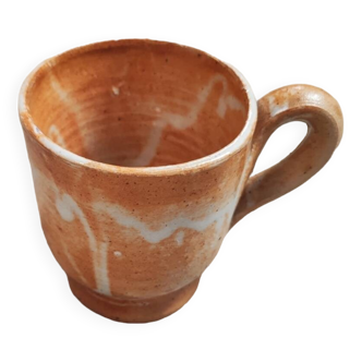 Vintage glazed stoneware handmade mug