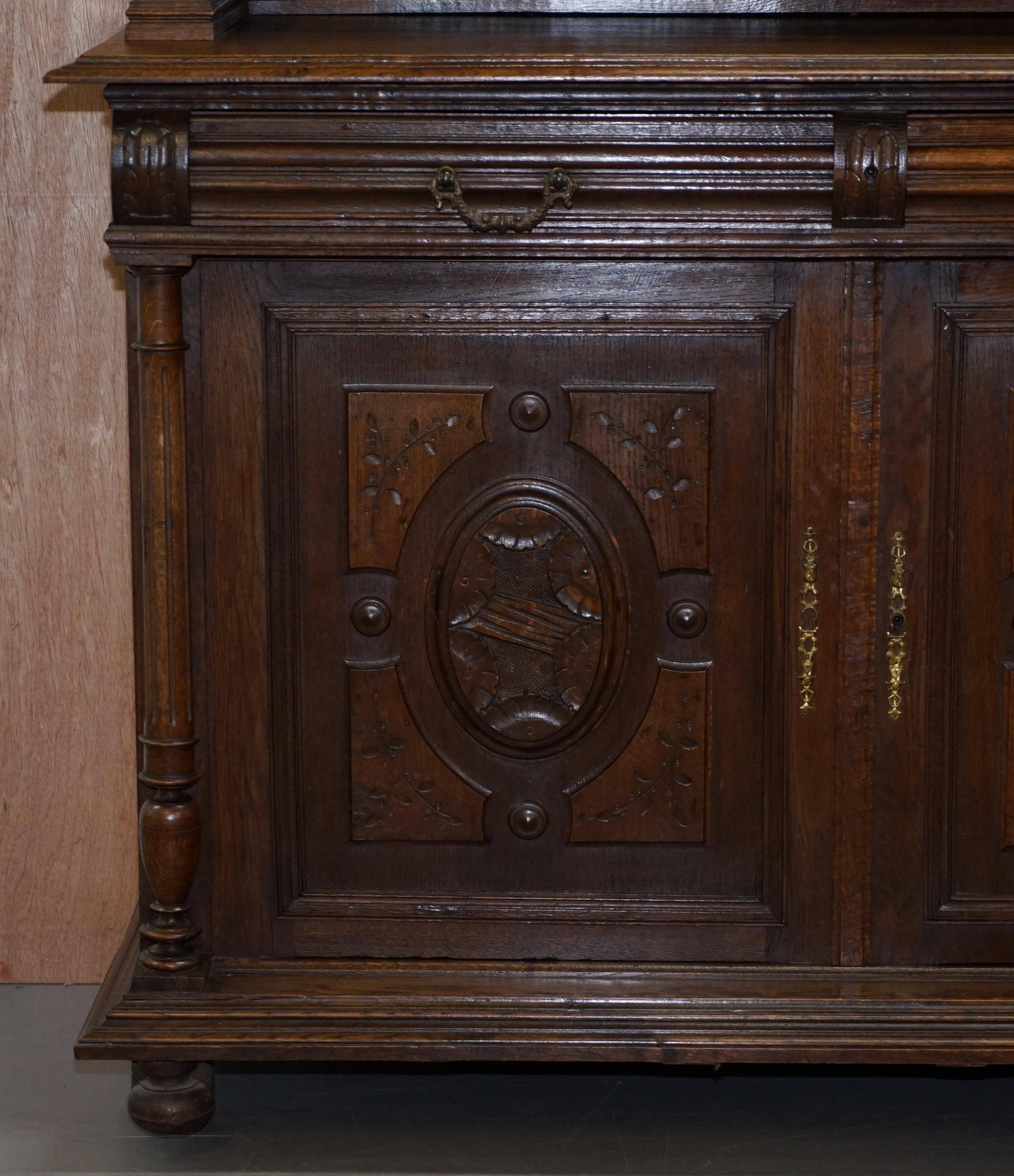 Dutch Carved Oak Wardrobe Early 19th Century