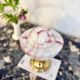 Small Art Deco lamp from the 1930s in marbled opaline.
