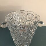 Old pressed glass moulded ice bucket