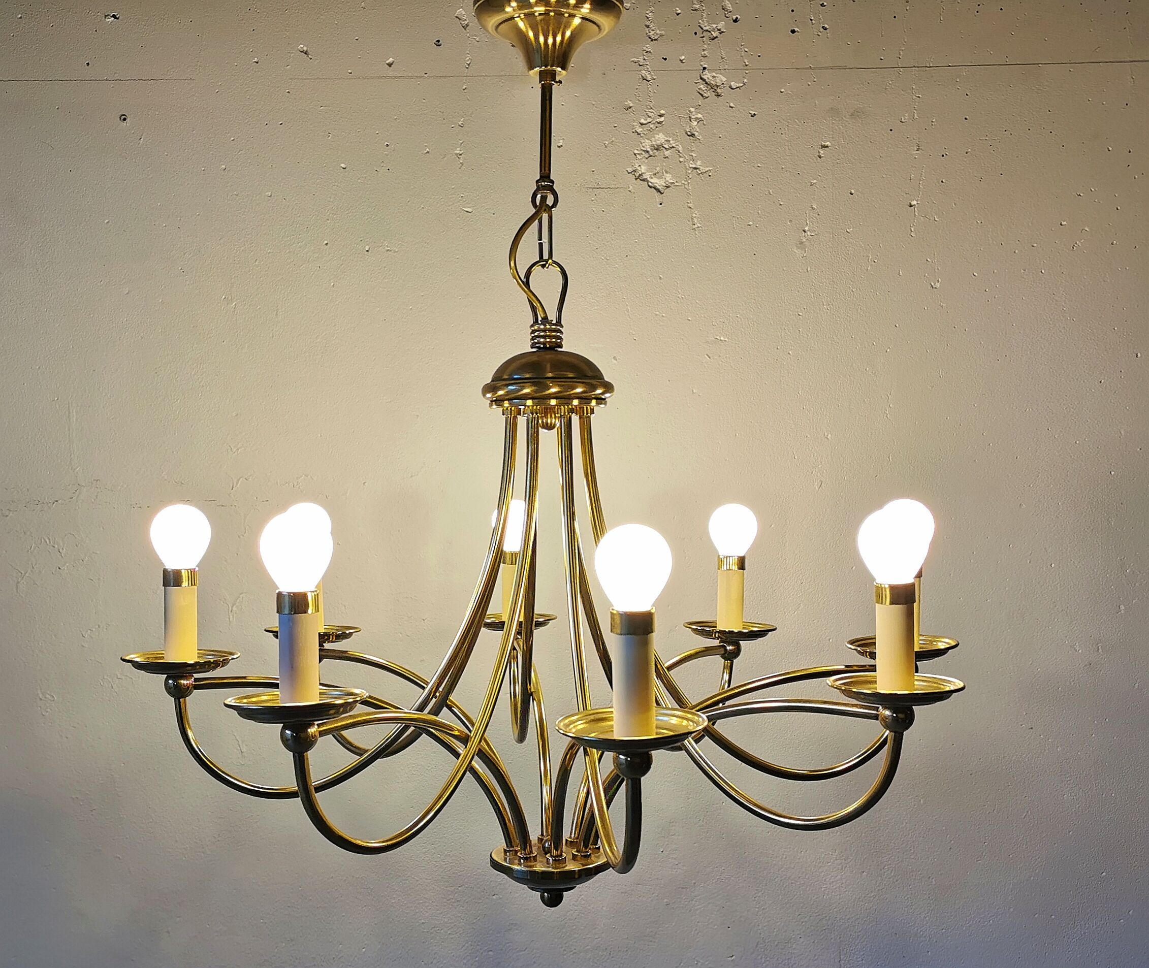 Brass chandelier 70/80