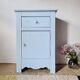 Handcrafted blue chest of drawers.