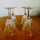 Set of 4 Harlequin glasses in crystal glass from Reims 1950
