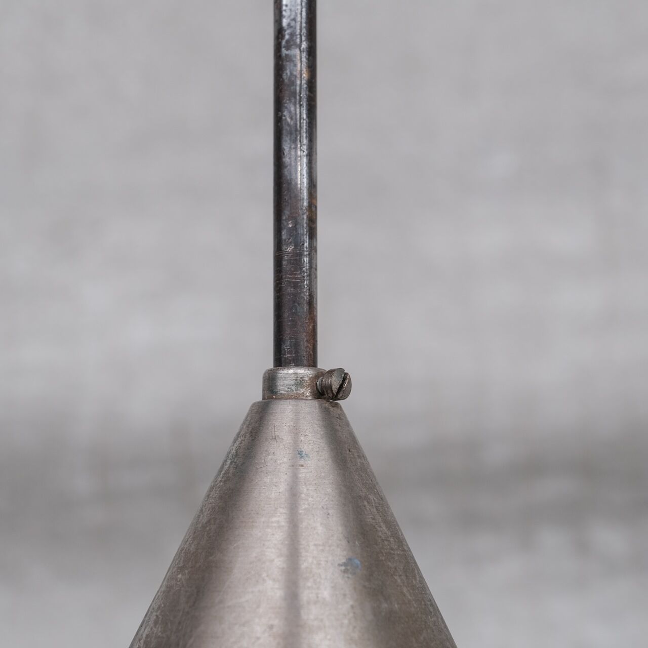 Opaline Mid-Century French Conical Pendant Light