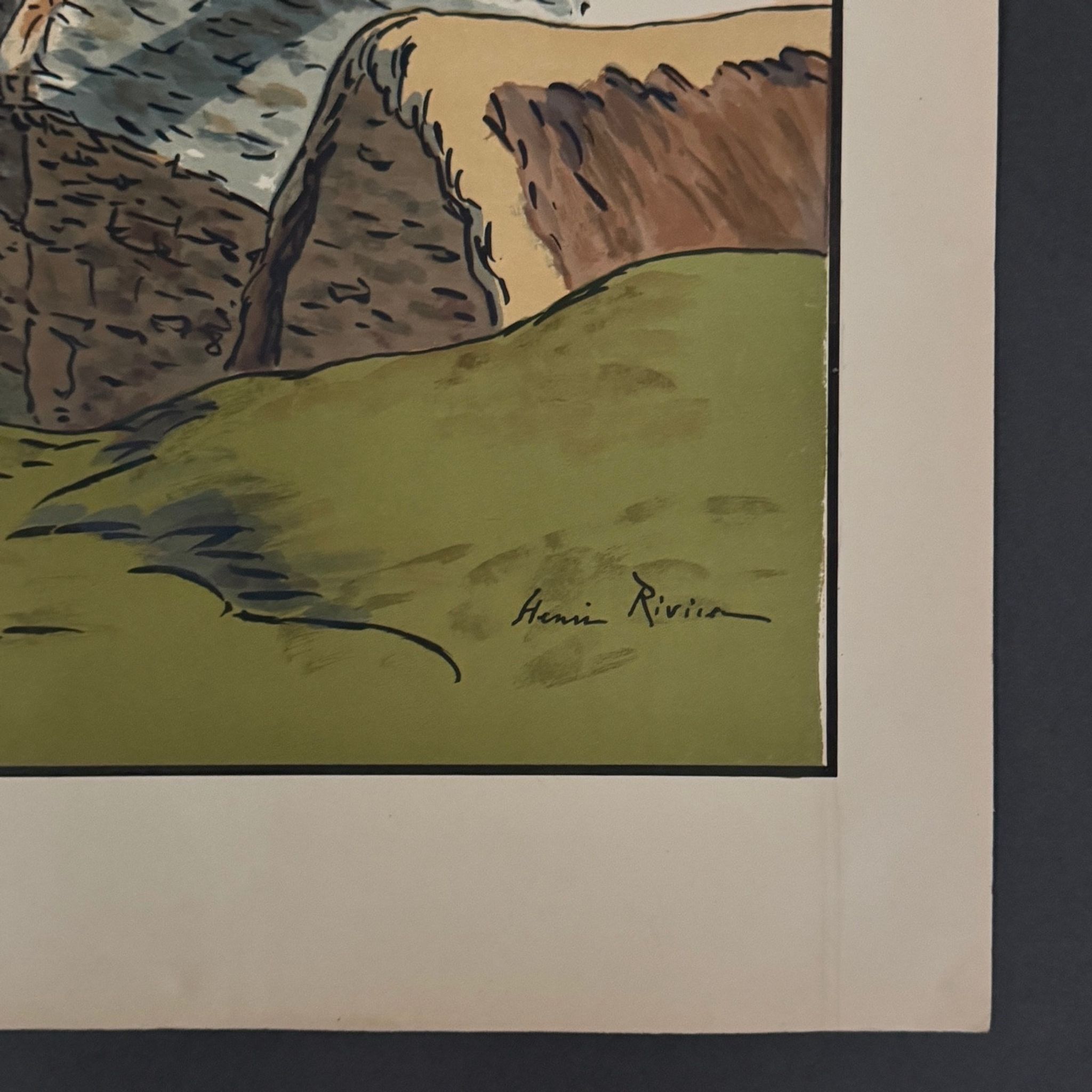 Lithographie par Henri Rivière Les Aspects de la Nature - Le Vallon