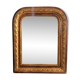 Miroir Louis Philippe en bois et stuc doré - 50x42cm