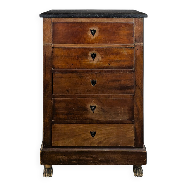 Commode Chiffonnier époque Empire en Acajou