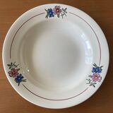 6 old earthenware soup plates from Salins-lès-Bains (Jura)