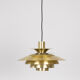Vintage Danish pendant lamp Verona by Kurt Wiborg, Jeka, 1980s.
