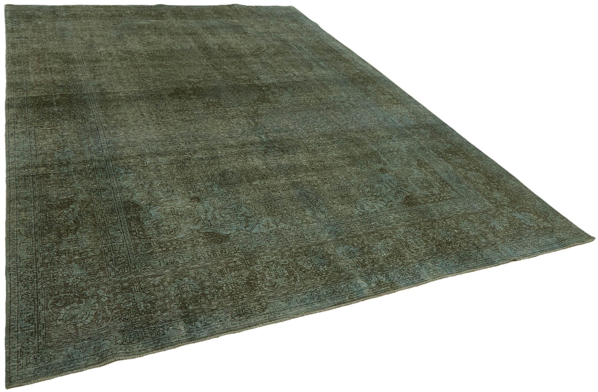 Hand-knotted anatolian antique 1970s 246 cm x 349 cm blue wool carpet
