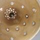 A stunning ceramic hanging lamp with exquisite details. Denmark 1970s