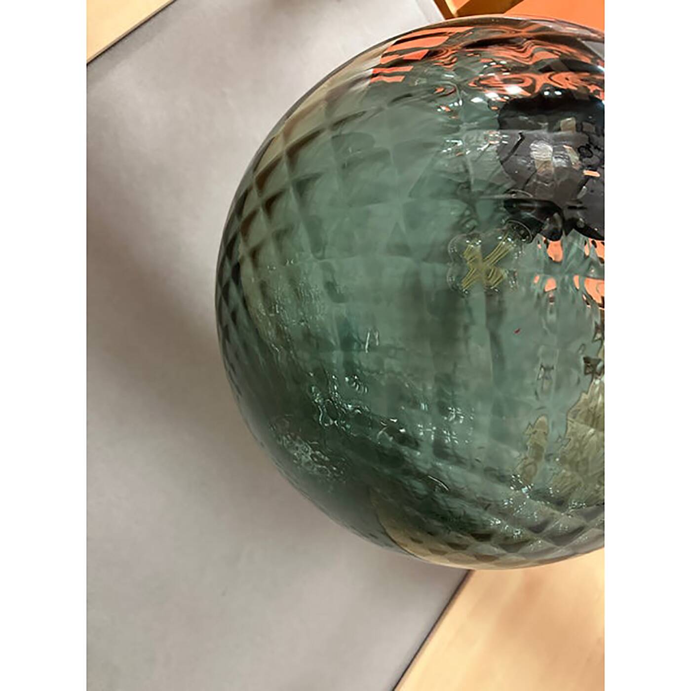 Italian Glass Balloton Green Pendant Sphere