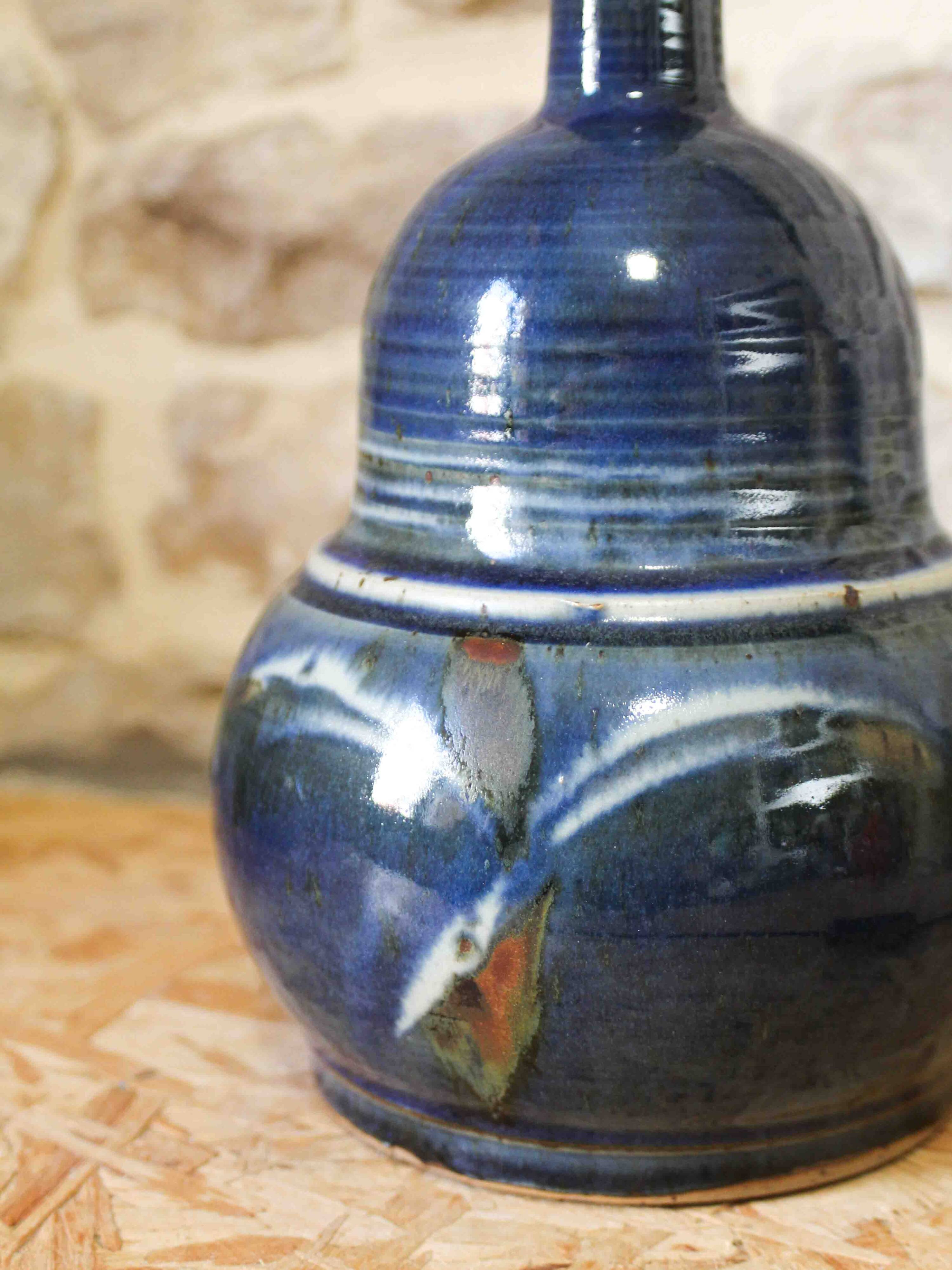 Glazed ceramic lamp base Blanot pottery
