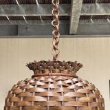 Pair of rattan ceiling lights