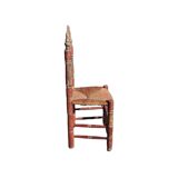 Polychrome throne