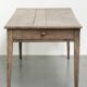 Antique French oak dining table for 6 to 8 people with a baguette drawer