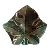 Leaf-shaped ceramic bowl by Dejardin - N Tréca Douai