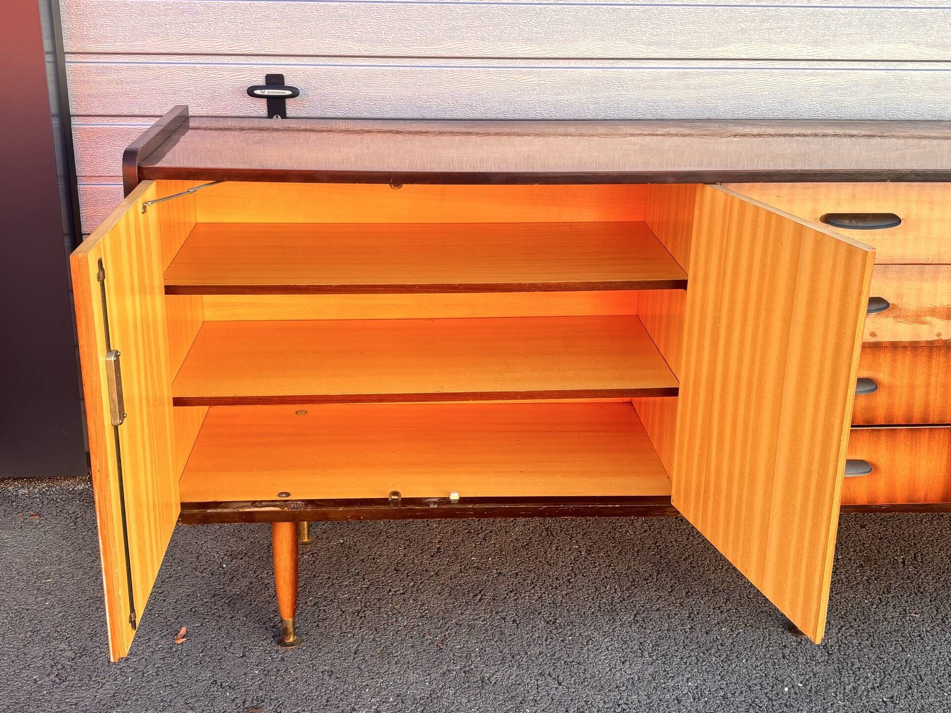 Vintage Scandinavian wooden sideboard – 1960s/70s