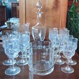 Glassware set, ice bucket, carafe, Baccarat crystal Capri model 20 pieces