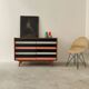 U-453 pink chest of drawers with 8 drawers by Jiri Jiroutek for Interier Praha 1960