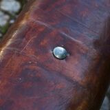 Gymnastic Leather Pommel Horse Bench, 1930s