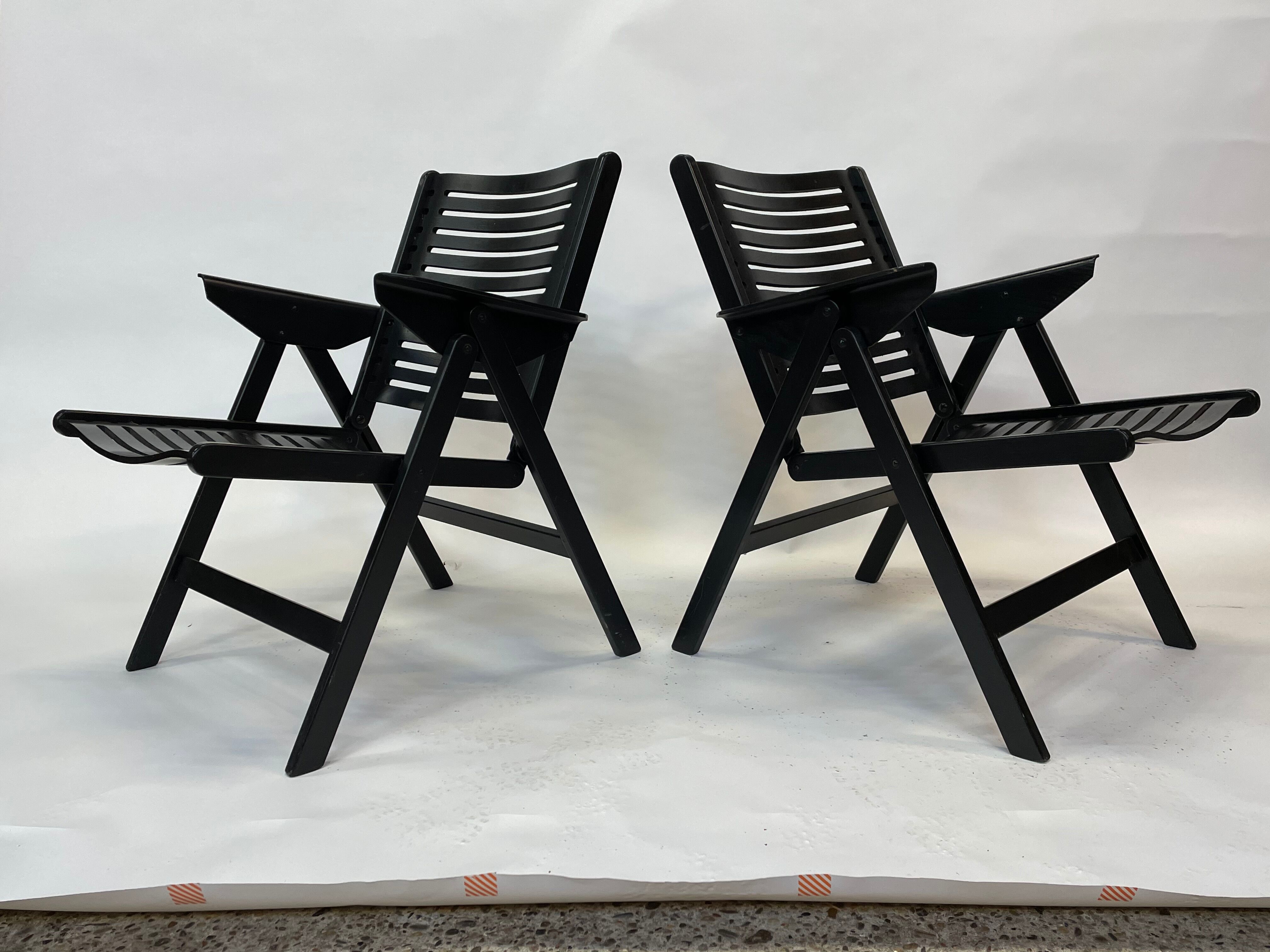 Niko Kralj Slovenian Rex Plywood Folding Chair for Stol 1950s in Black