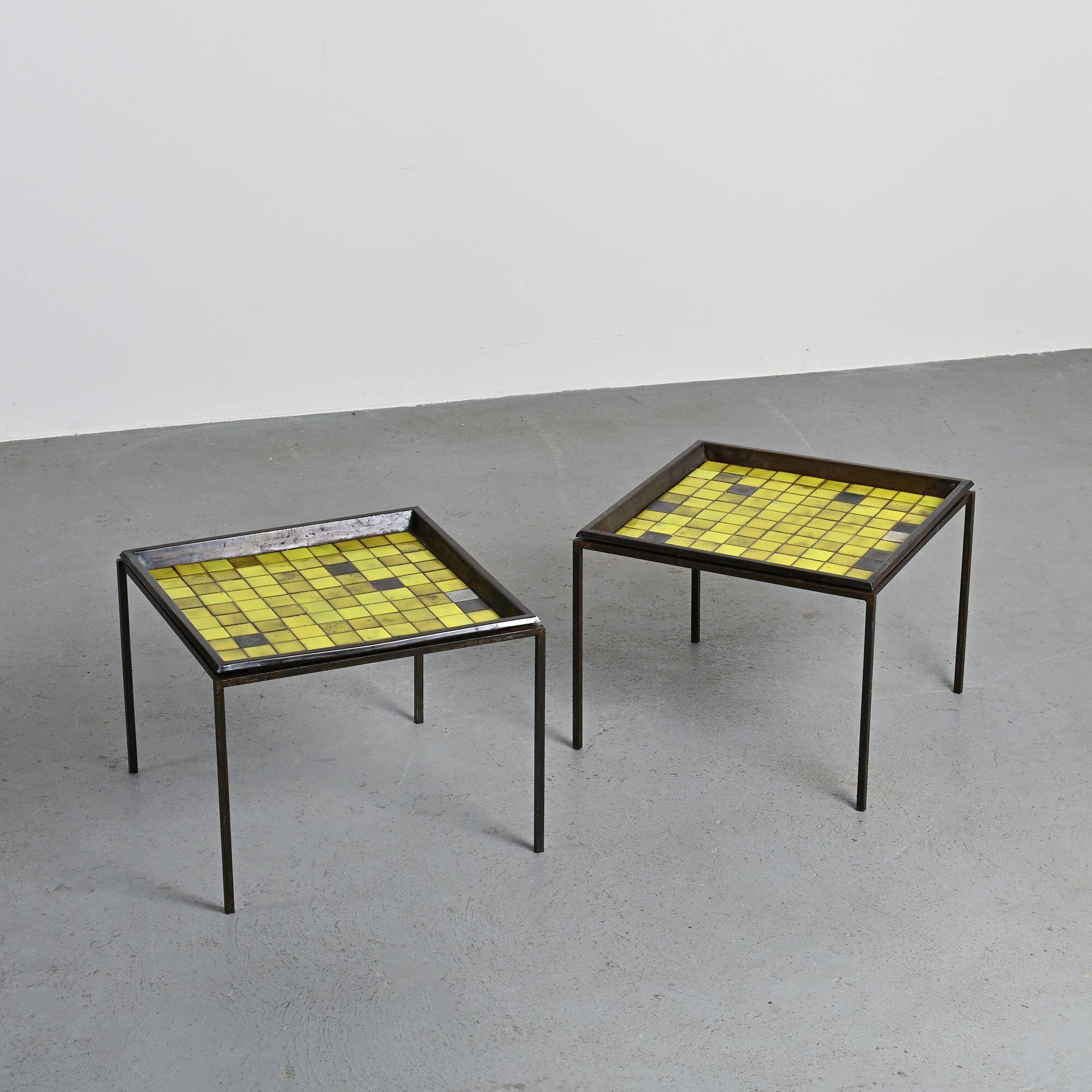 Pair of coffee tables by Mado Jolain & René Legrand, circa 1955