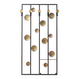 Vintage Coat Rack, Space Age, Metal & Brass