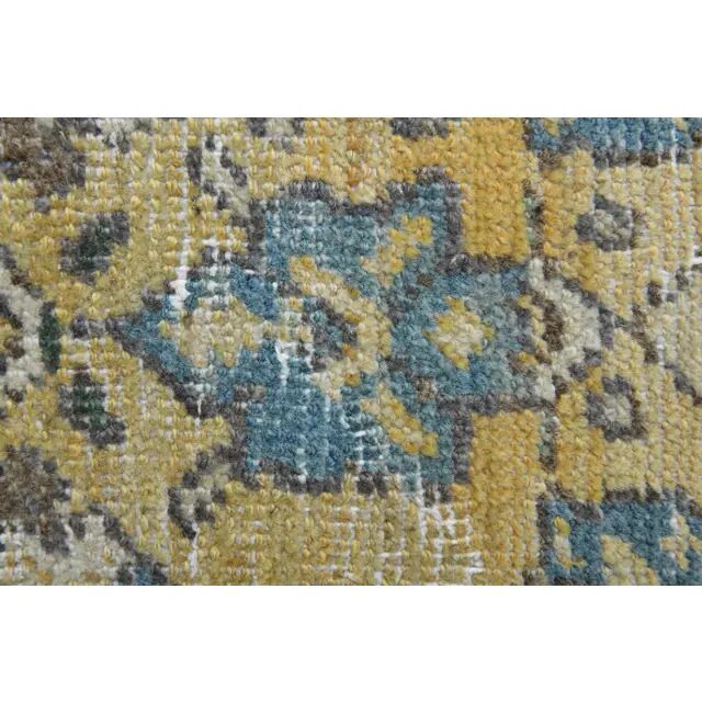 Vintage Turkish Hand-Knotted Wool Cotton Orange Runner Rug 110x270