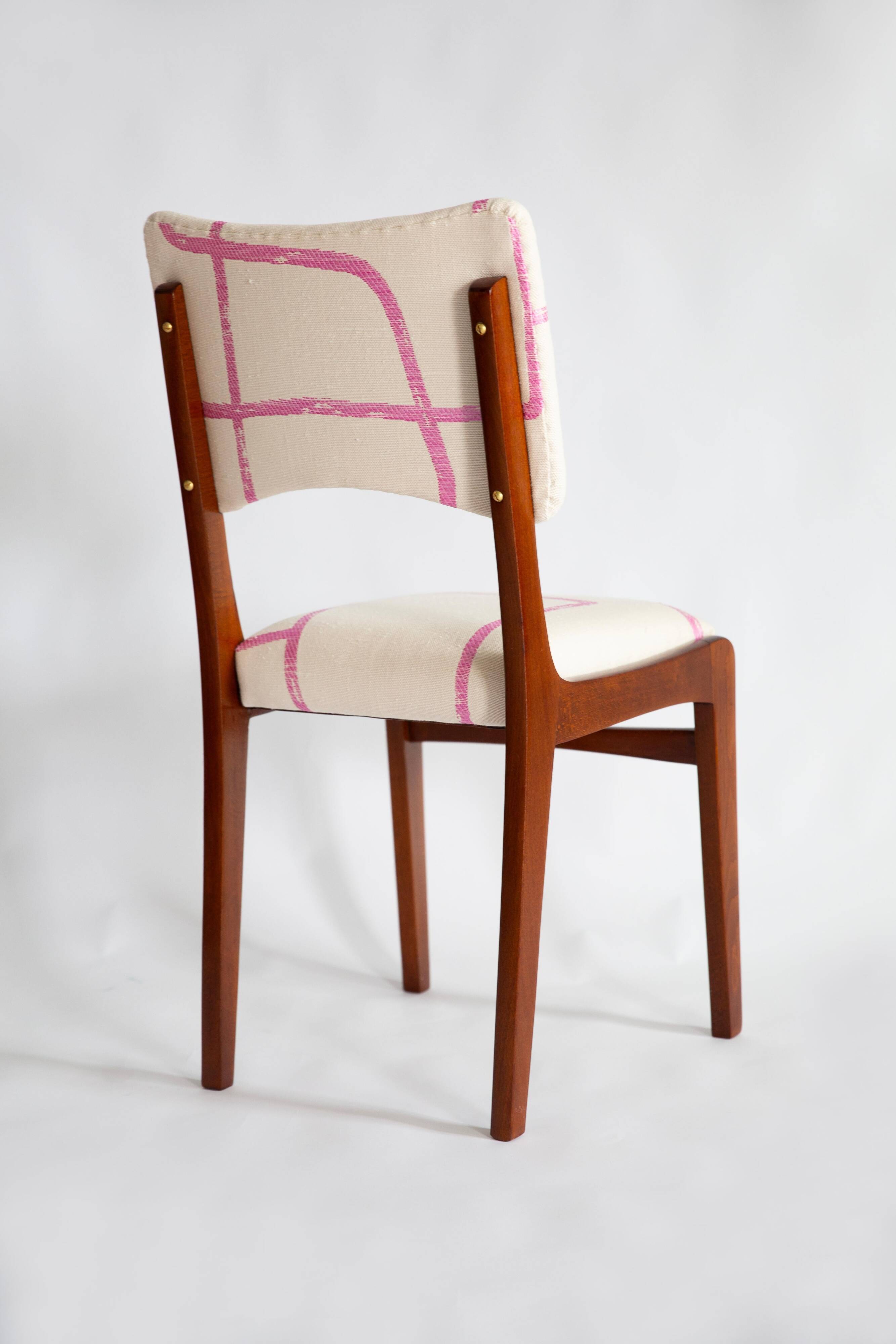 Mid-century chair, Kafkaesque Walk Jacquard, Rajmund Halas, Poland, 1960s