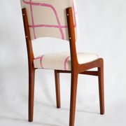 Mid-century chair, Kafkaesque Walk Jacquard, Rajmund Halas, Poland, 1960s