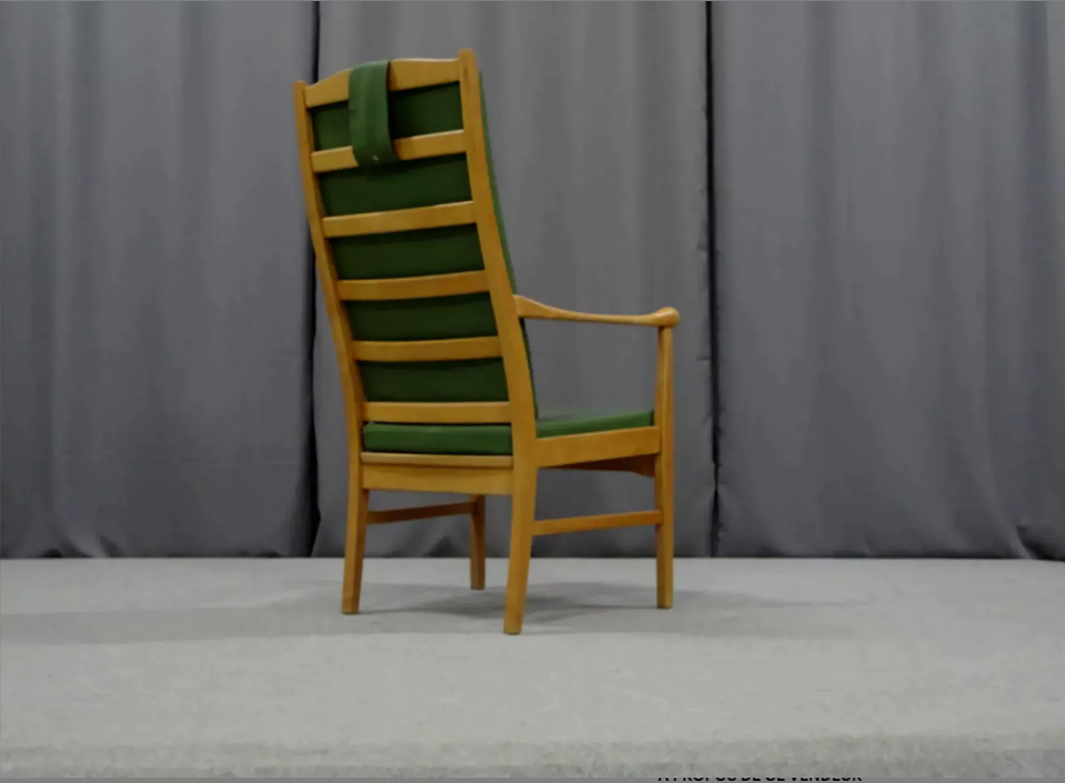 Oak wood armchair 1950