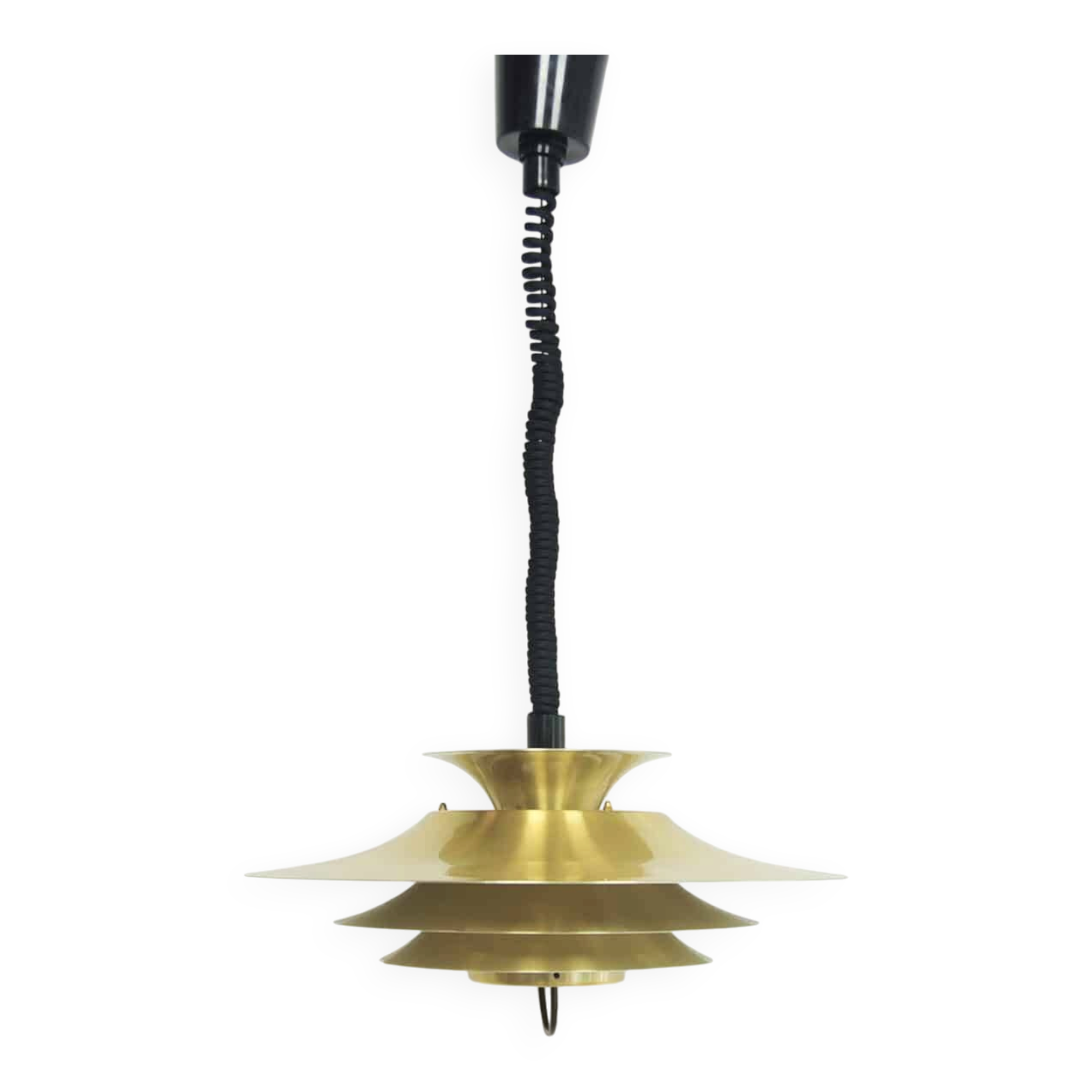 Lampe suspendue à pendentif en disques dorés Vitrika